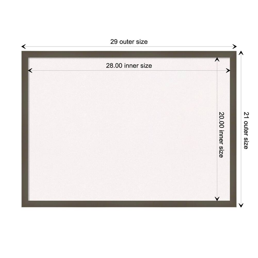 Svelte Wood Framed White Corkboard Bulletin Board