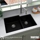 preview thumbnail 22 of 61, Karran 32" Undermount Large/Small Bowl Quartz Kitchen Sink Kit - 32" x 21.25" x 9"
