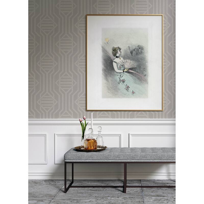 A-Street Prints Essex Light Grey Geometric Wallpaper