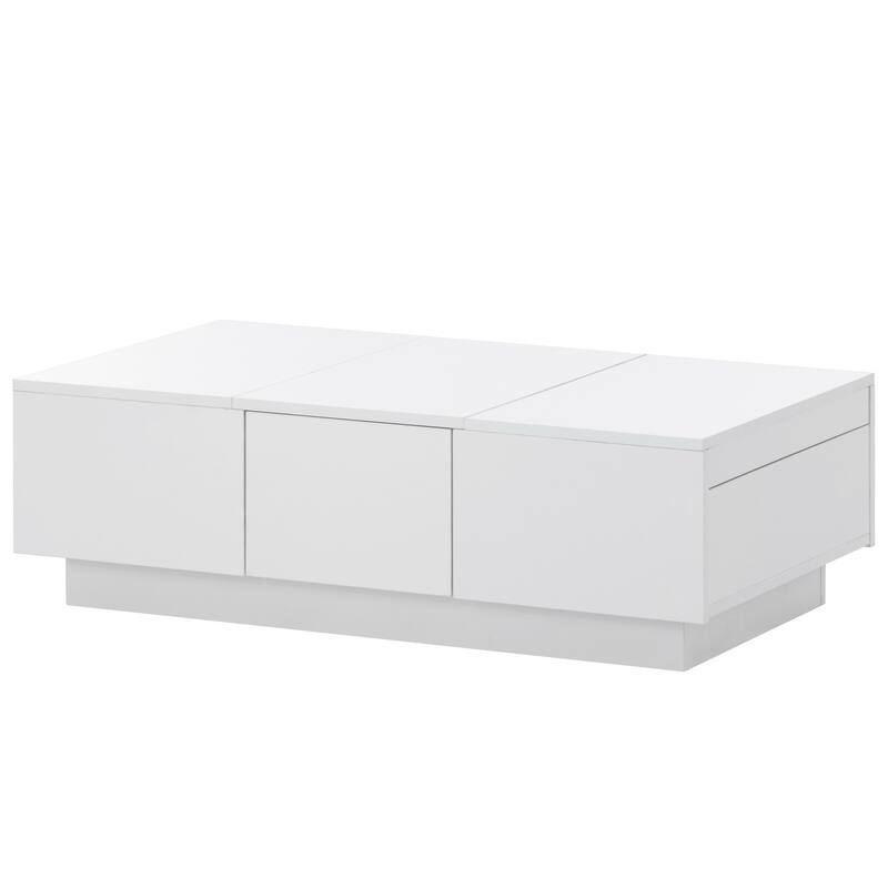 Extendable Coffee Table with 2 Drawers and Sliding Top