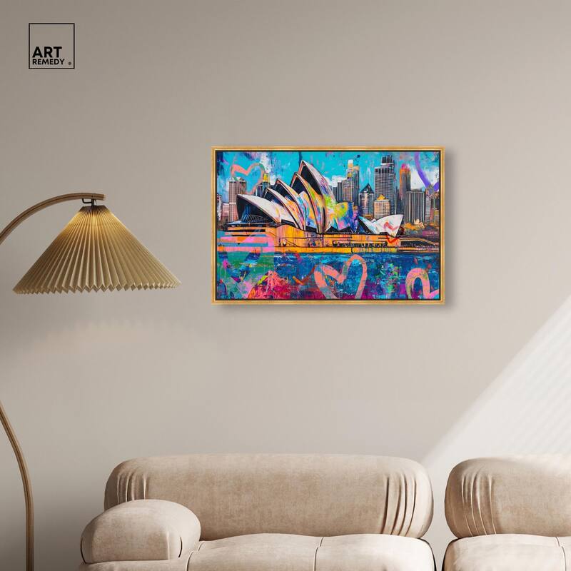 Sydney Opera Graffiti Canvas by Art Remedy