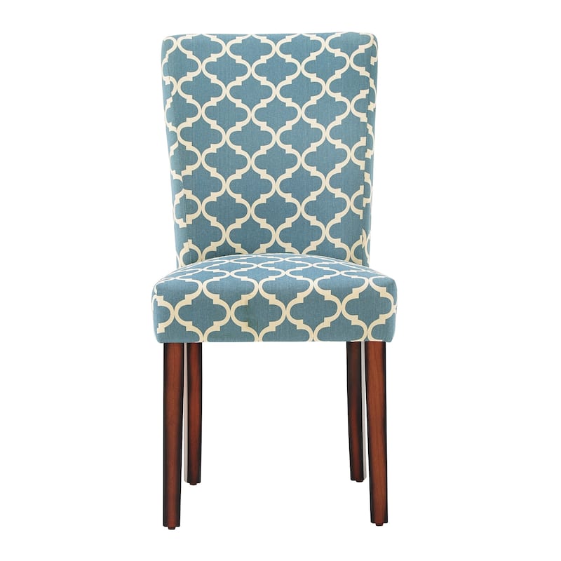 Catherine Moroccan Pattern Fabric Parsons Dining Chair (Set of 2) by iNSPIRE Q Bold