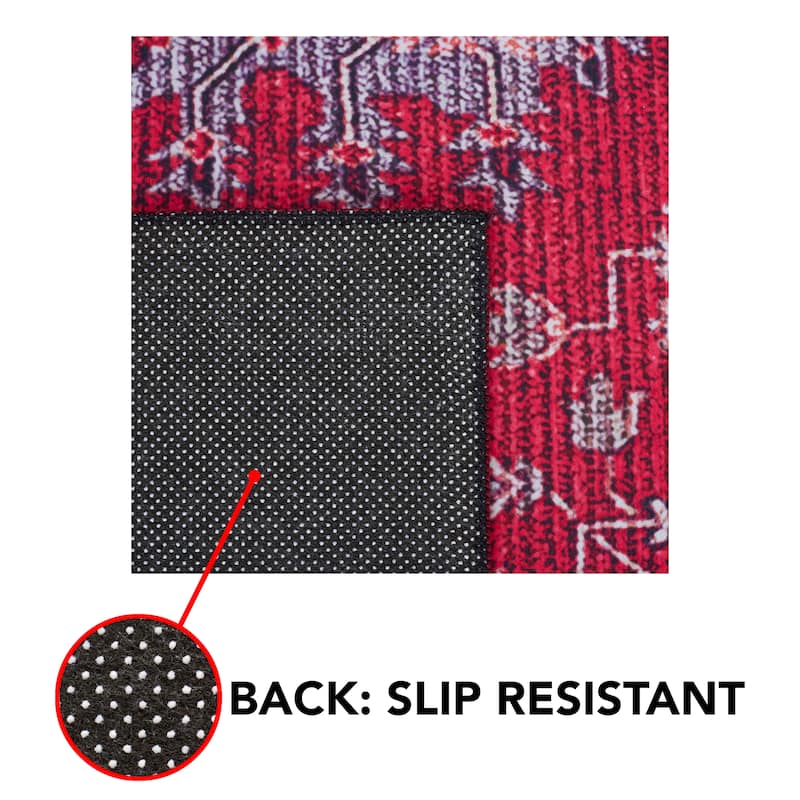 SAFAVIEH Tucson Machine Washable Slip Resistant Emmer Traditional Rug