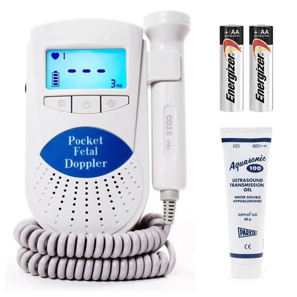 slide 2 of 5, SpringBud FD-300B Fetal Doppler with 60g Ultrasound Gel FDA Cleared - Blue Blue