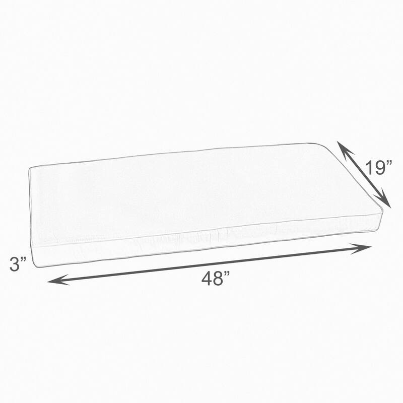 Sorra Home Outdura Solid Indoor/Outdoor Corded Bench Cushion