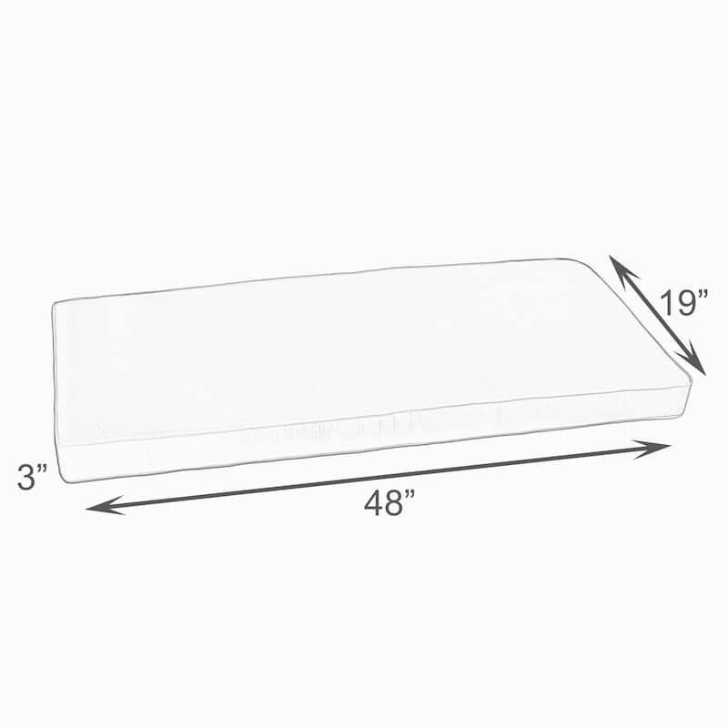 Sunbrella Leopard Indoor/Outdoor Bench Cushion, Corded