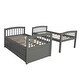 preview thumbnail 20 of 21, Merax Twin over Twin Bunk Bed with Trundle and 3 Drawers