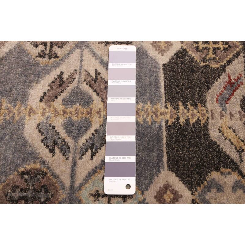 ECARPETGALLERY Hand-knotted Finest Agra Jaipur Grey Wool Rug - 2'5 x 7'10