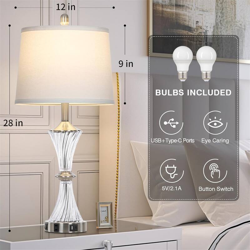 Modern Gold Lamps for Night Stands Bedroom Living Room