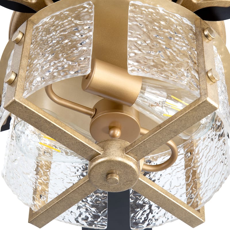 52" Reversible 5-Blade Caged Ceiling Fan with Light and Remote