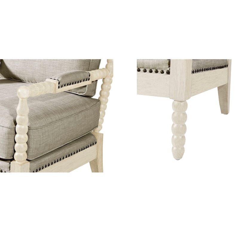 Madison Park Donohue Turned Wood Frame Armchair