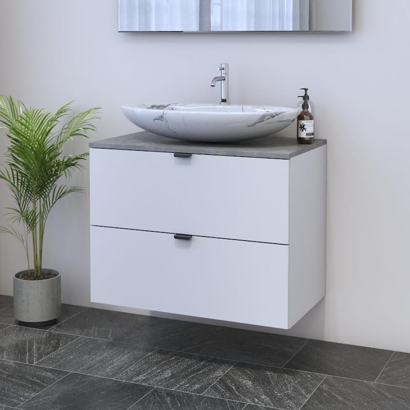 Ines 2S 80 Floating Bathroom Vanity (32" Width)