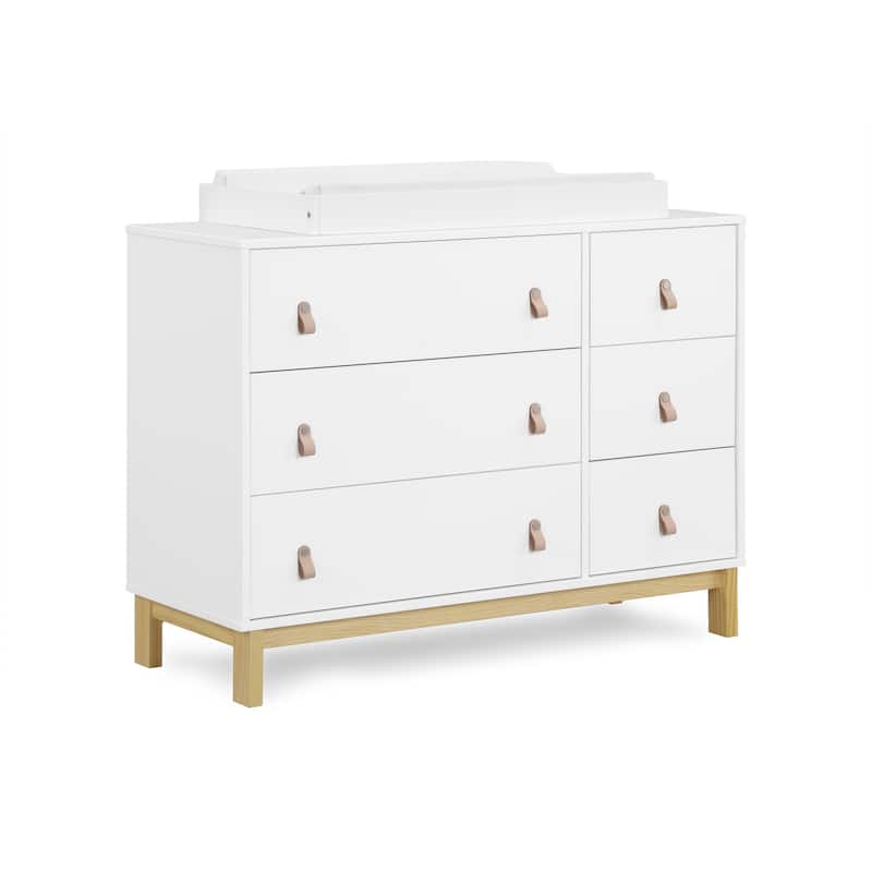 Legacy 6 Drawer Dresser with Leather Pulls and Interlocking Drawers