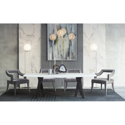 Tiffany Grey Velvet Chair