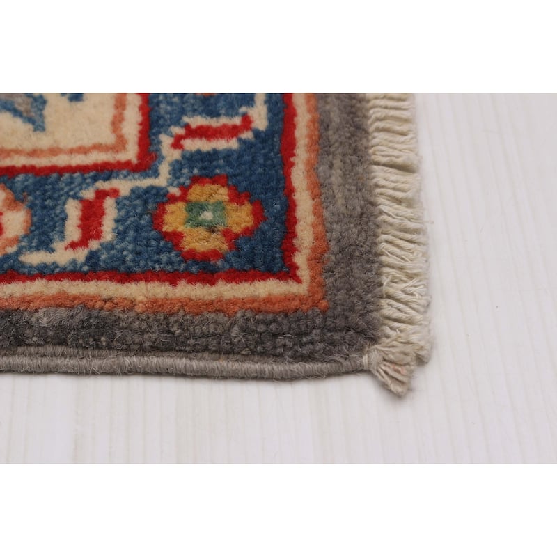 ECARPETGALLERY Hand-knotted Uzbek Ghazni Grey Wool Rug - 2'8 x 4'1