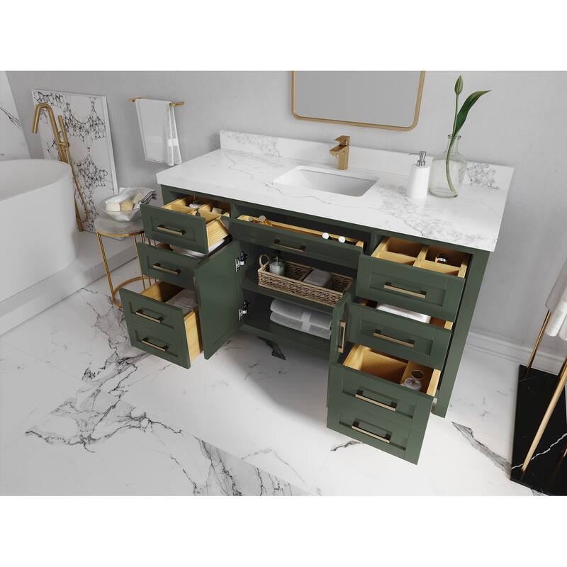 Willow Collections 60 in. W x 22 in. D Cambridge Single Sink Bathroom Vanity with Countertop