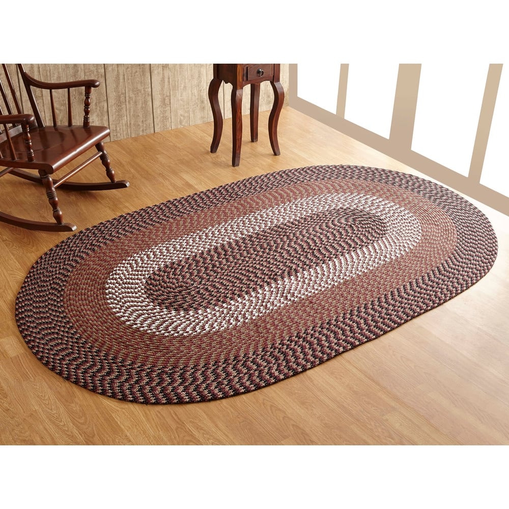 Better Trends Alpine Braid Collection Durable Indoor Area Utility Rug 100% Polypropylene in Vibrant Colors.