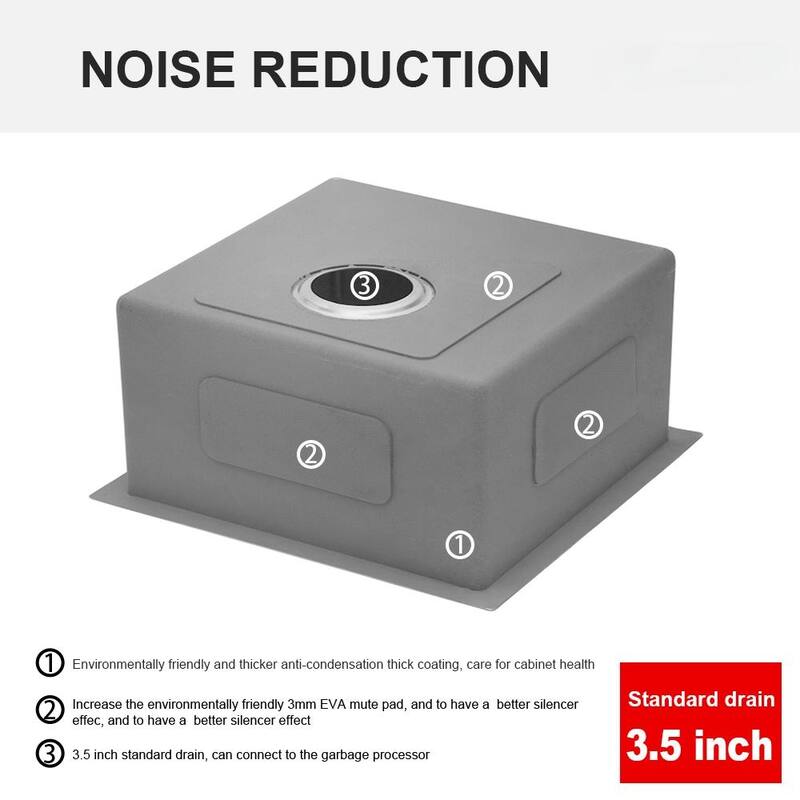 Undermount Kitchen Sink 16 Gauge 9 Inch Deep Single Bowl Kitchen Sink Basin, Includes Drain Assembly (No Additional Accessories)