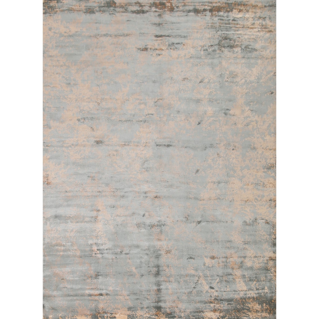 Modern Abstract Area Rug Handmade Wool Carpet - 7'11"x 9'11"