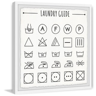 'Laundry Guide' Framed Painting Print - Bed Bath & Beyond - 34363398