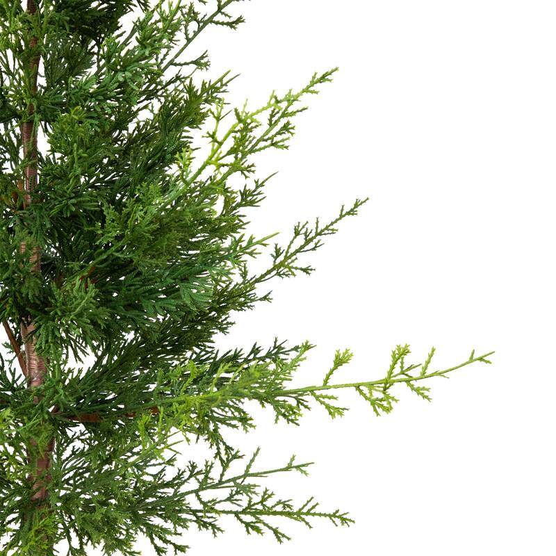 Artificial Cedar Christmas Tree in Birch Pot - 38" - Unlit