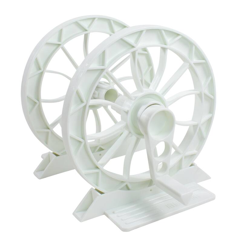 White Inground Pool Resin Solar Reel System - 16.5" - 2pc