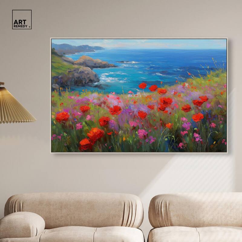 Ocean View Bloom II Canvas by Art Remedy