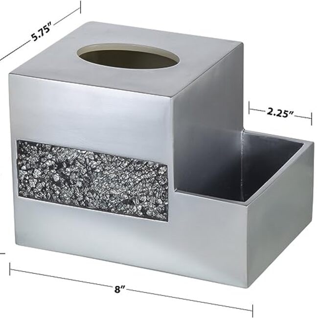 Brushed nickel tissue box holder hotsell