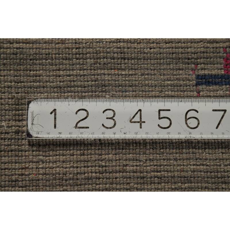 Animals Tribal Gabbeh Area Rug Hand-Knotted Wool Carpet - 5'3" x 7'7"