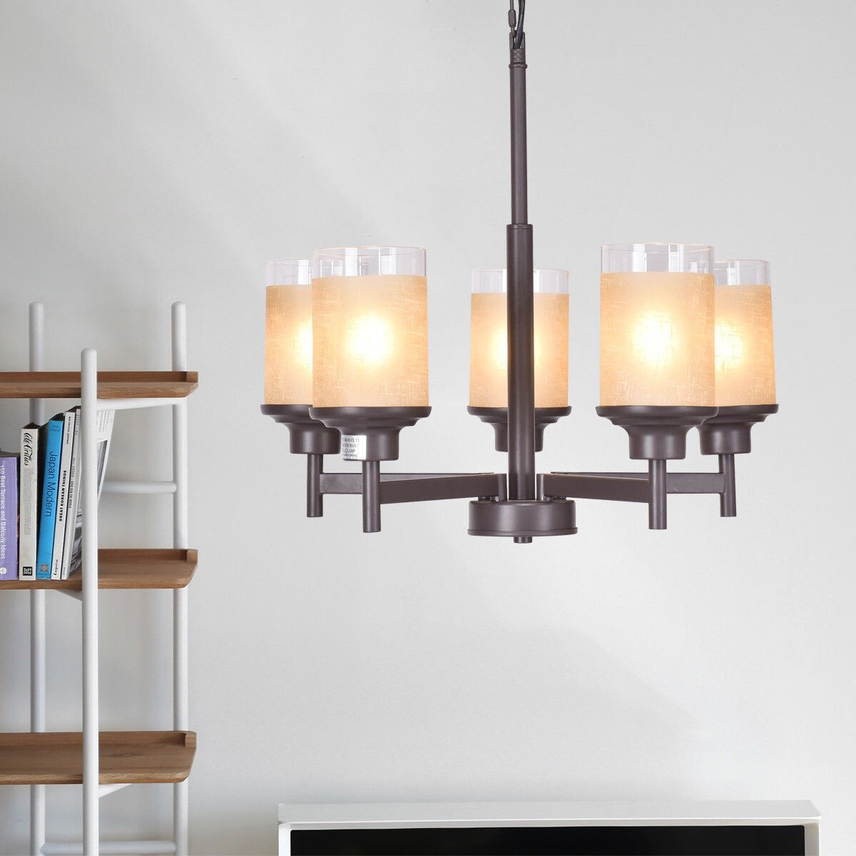 Gymax Elegant Modern Ceiling 5-Light Chandelier Lighting Fixture Pendent Lamp Home - Chandeliers For Bedrooms by Overstock.com