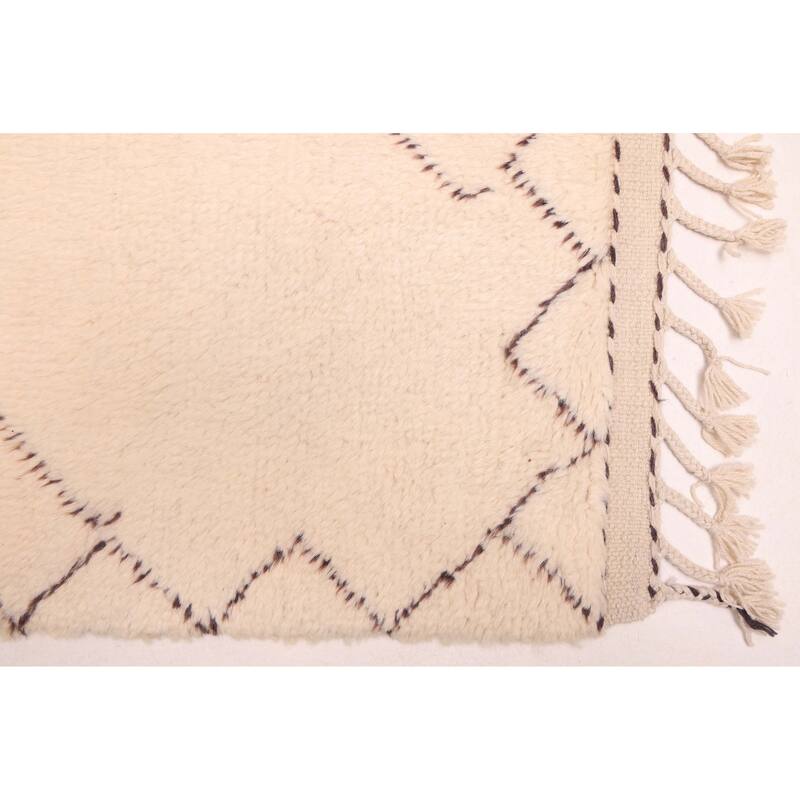 ECARPETGALLERY Hand-knotted Pak Finest Marrakesh Cream Wool Rug - 8'6 x 9'8