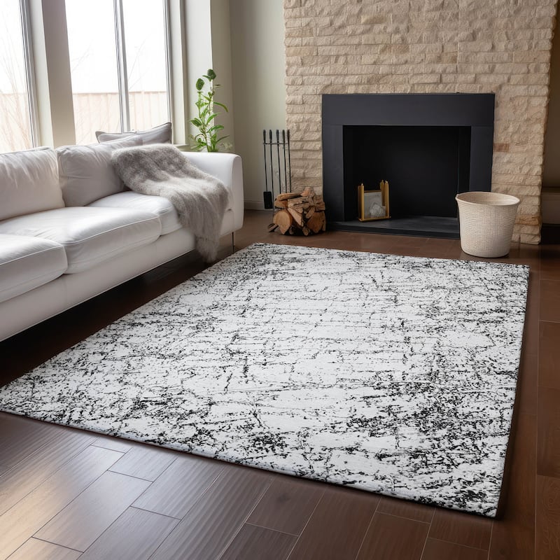 Premium Washable Super Soft Modern Crackle Mayfield Rug