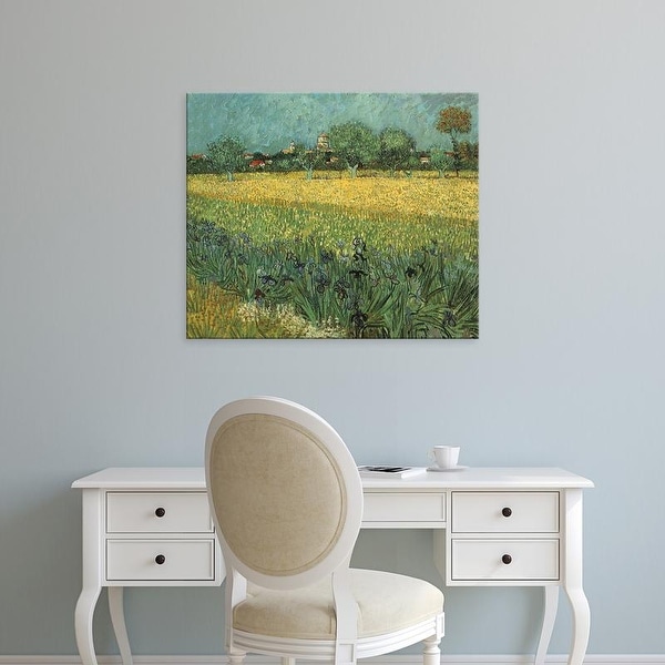 Easy Art Prints Vincent Van Gogh's 'View of Arles with Irises' Premium Canvas Art