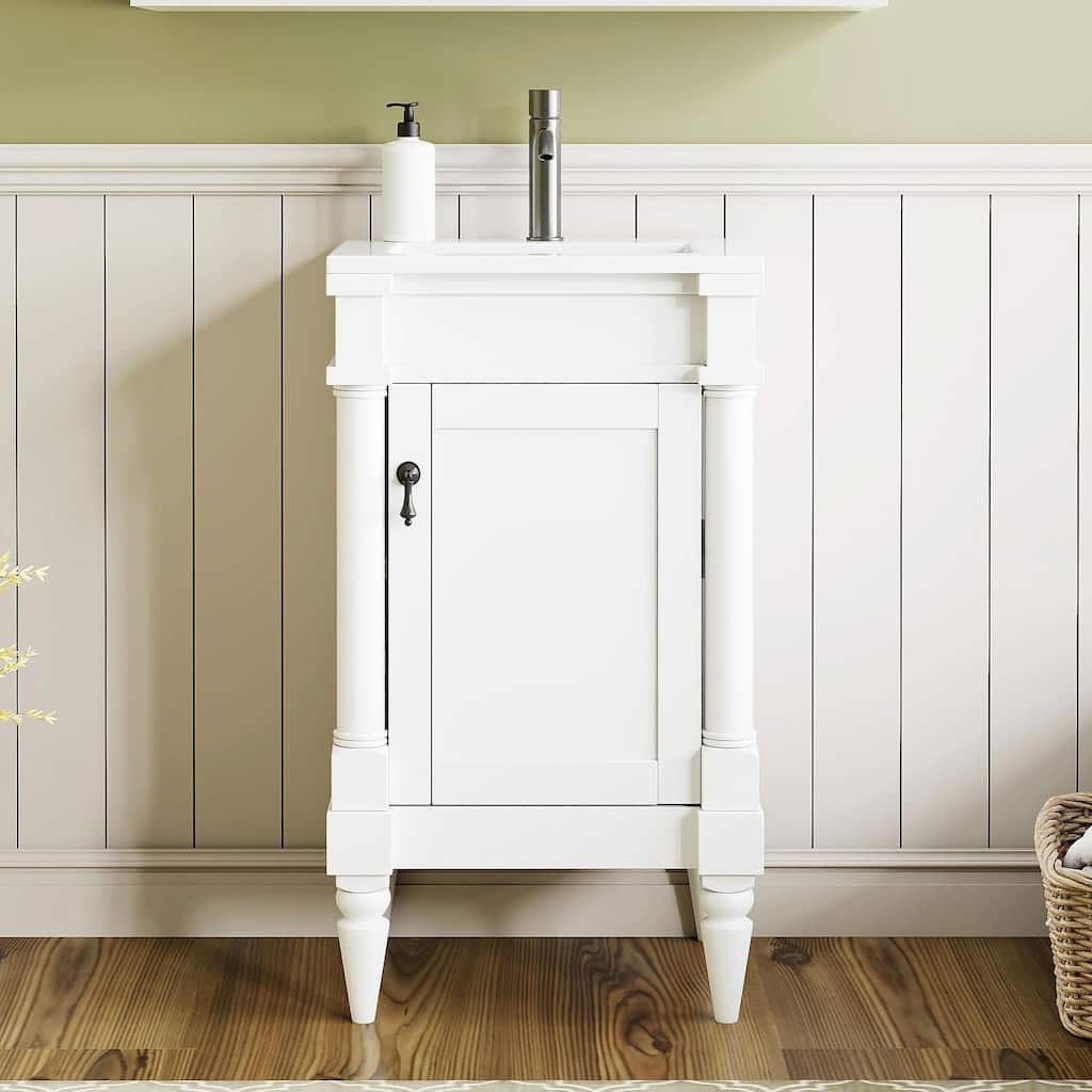 18-Inch Modern Bathroom Vanity with Sink
