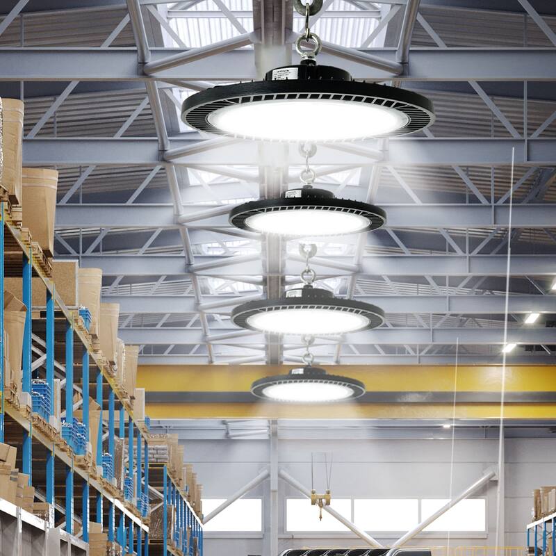 Ultra-Bright 400W UFO High Bay Light 15.7 Inch Dimmable Industrial Lighting For Warehouse, Workshop, Garage