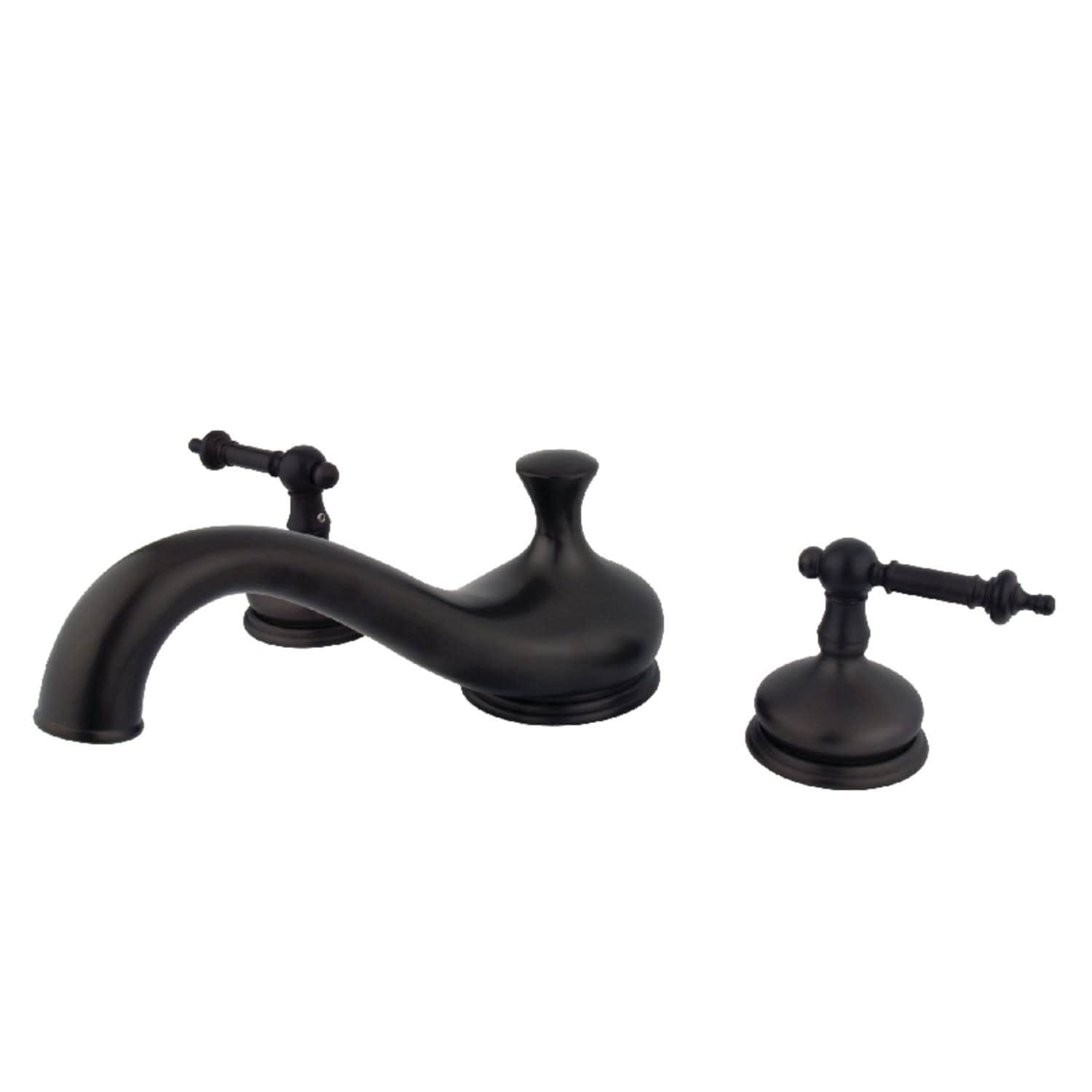Kingston Brass Templeton Widespread Deck Mounted Roman Tub Filler with