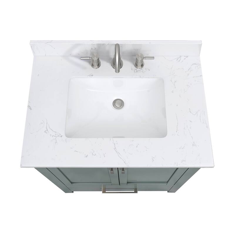 Avanity Modero 30 in. Single Sink Bathroom Vanity with Engineered Stone Top - 31"W x 22"D x 35"H
