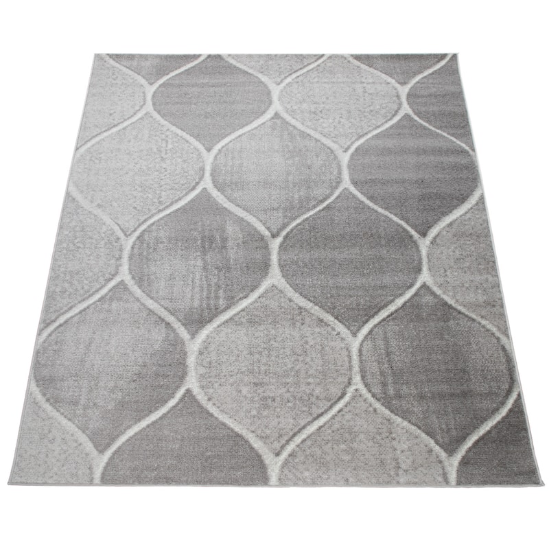 Modern Area Rug for the Living Room in different shades of grey