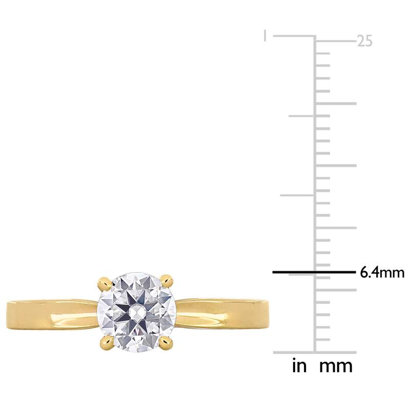Miadora 7/8ct - 1ct TDW Diamond Solitaire Engagement Ring in 14k Rose White or Yellow Gold