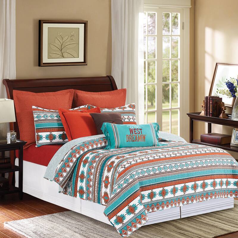 Aqua Valley Quilt Set - 2 Piece - Twin