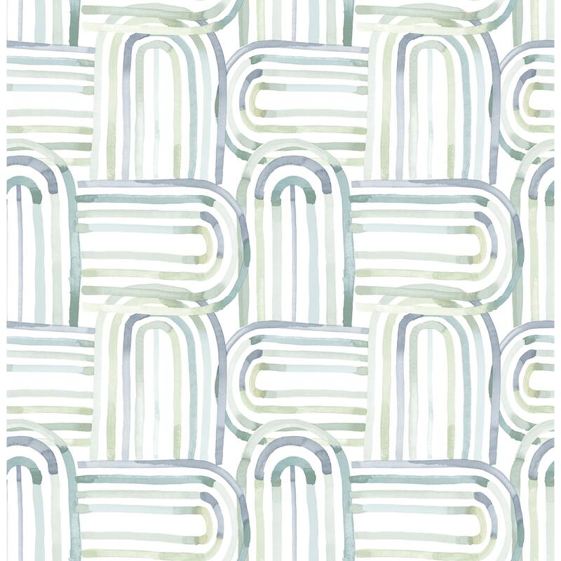A-Street Prints Lolly Teal Arches Wallpaper