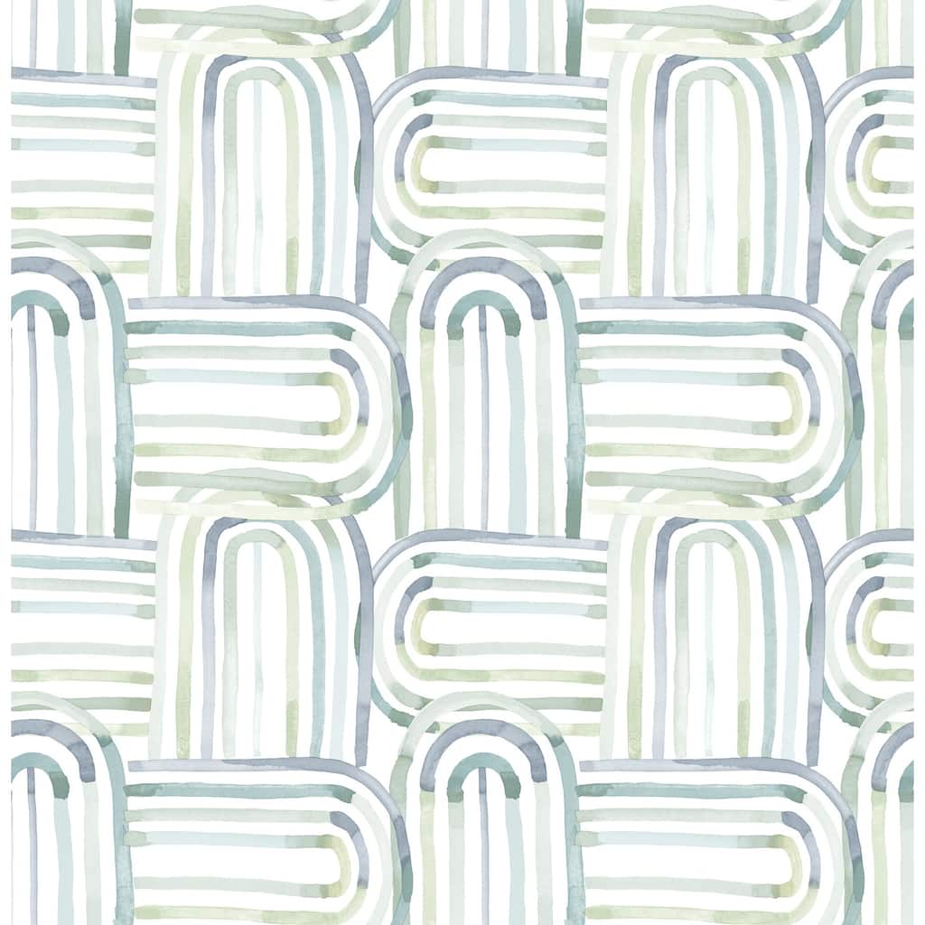 A-Street Prints Lolly Teal Arches Wallpaper