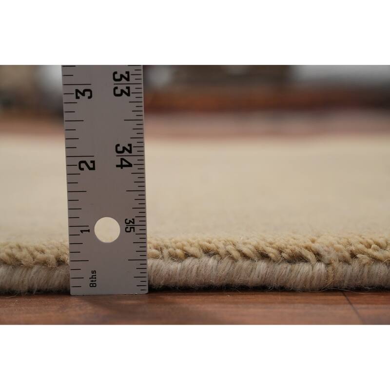 Hand Knotted Oriental 100% Wool Carpet Modern Solid Beige & Ivories Gabbeh Area Rug - 6' 0'' X 3' 10''