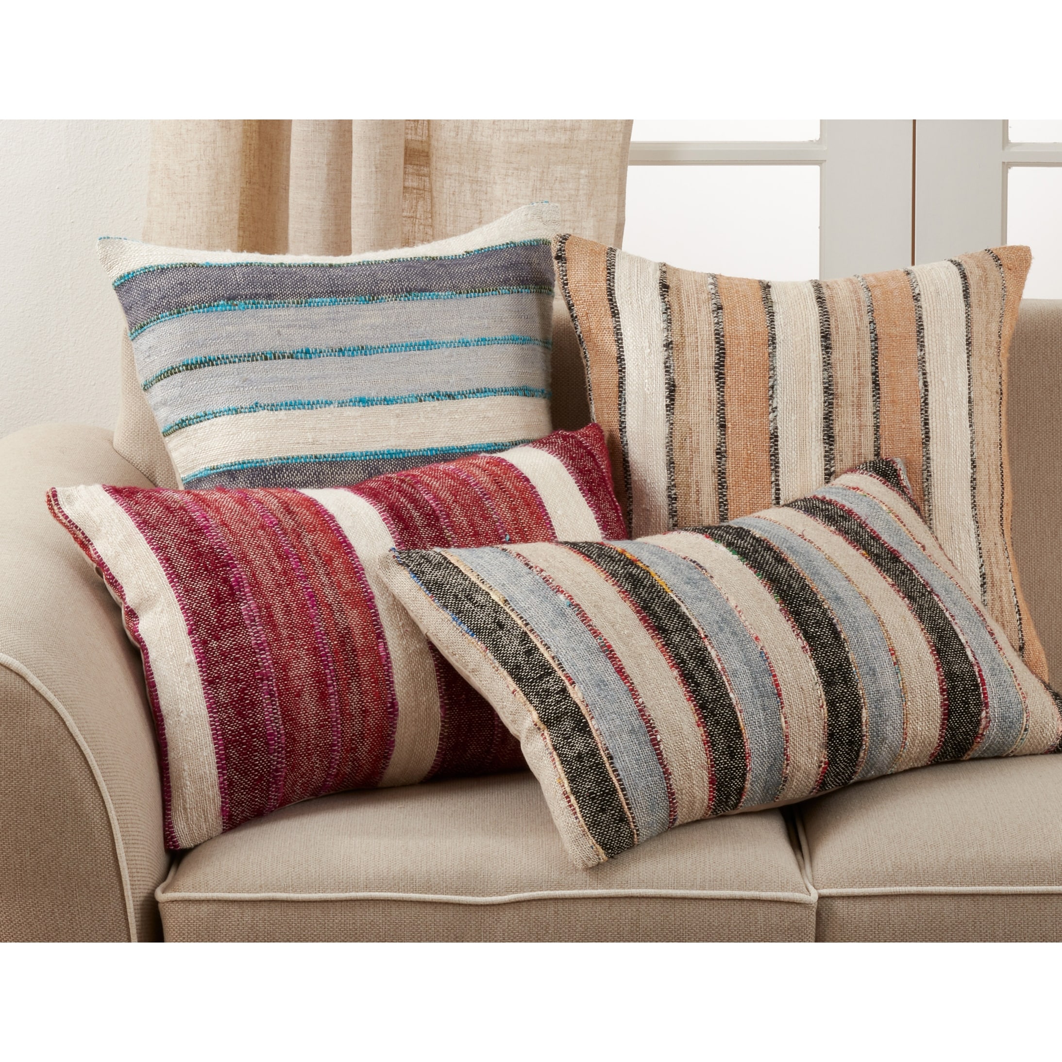 Throw Pillow With Striped Design
