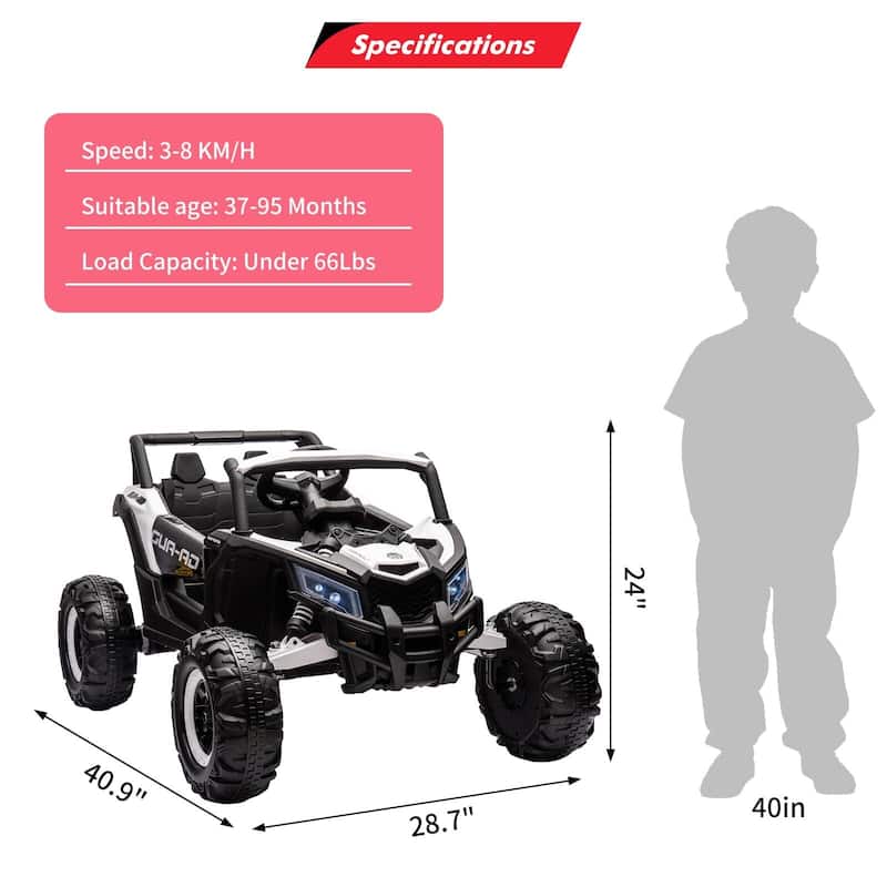 Ride on UTV Car, 24V Battery Powerd Electric OffRoad UTV Car w/Remote