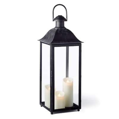 Coach House Washed Black 30-inch Outdoor Lantern - 30 in