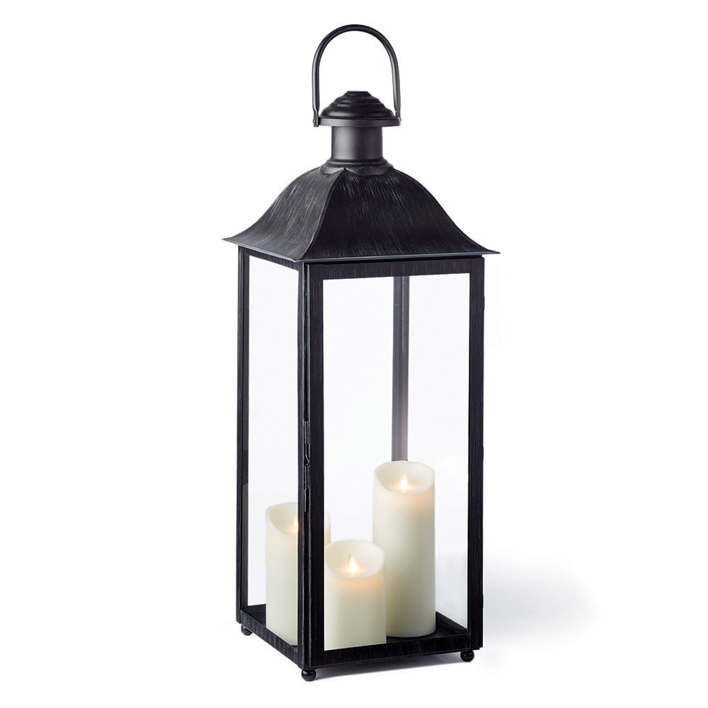 Coach House Washed Black 30-inch Outdoor Lantern - 30 in