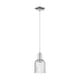 preview thumbnail 10 of 82, Innovations Lighting Downtown Urban - Bridal Veil - 1 Light 5" Cord Hung Mini Pendant Polished Nickel/Seedy