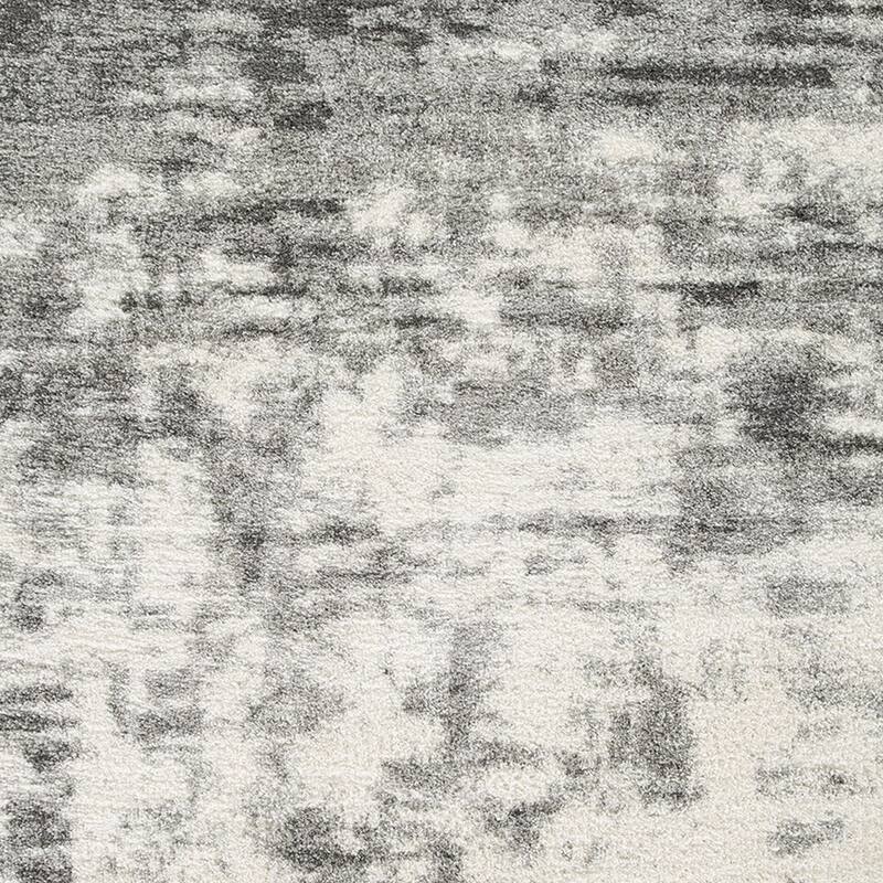 Pax 5 x 7 Modern Area Rug, Smoky Paint Design, Fabric, Medium, Cream, Gray - 5 x 7