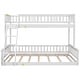 preview thumbnail 22 of 22, Twin XL Over Queen Bunk Bed with Ladder, Guardrails, and Detachable Design, Solid Wood Frame, No Box Spring Needed, Walnut